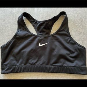 Nike Black with White Swoosh Sports Bra. XL. Gently Worn.